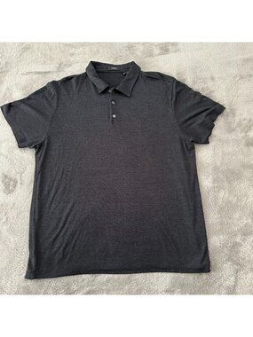 Theory Men's Polo Shirt Modal Size XL Dark Gray